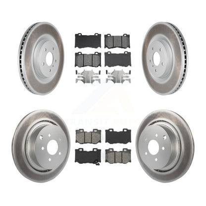 [Avant + Arrière] Kit de disque (revêtu) et plaquette (semi-métallique) de frein pour INFINITI Q50 M37 Q60 Q70 Q70L QX70 M56 FX50 KGS-101023