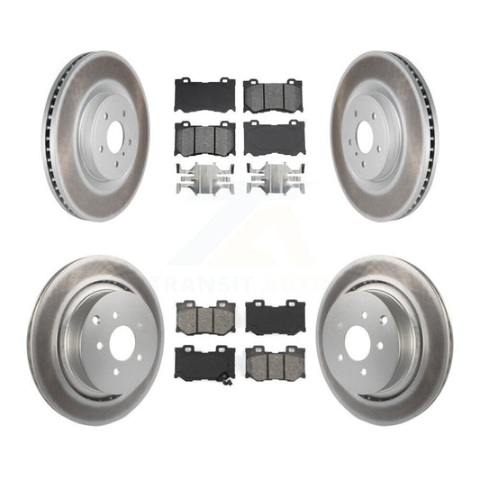 [Avant + Arrière] Kit de disque (revêtu) et plaquette (semi-métallique) de frein pour INFINITI Q50 M37 Q60 Q70 Q70L QX70 M56 FX50 KGS-101023