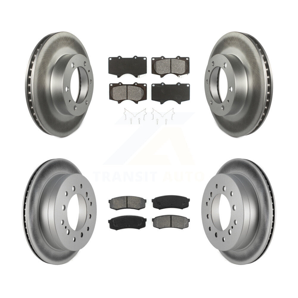 [Avant + Arrière] Kit de disque (revêtu) et plaquette (semi-métallique) de frein pour Toyota 4Runner FJ Cruiser KGS-101027