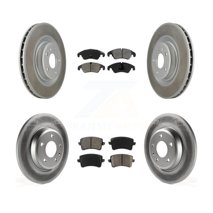 [Avant + Arrière] Kit de disque (revêtu) et plaquette (semi-métallique) de frein pour 2009-2010 Audi Q5 avec 345mm Diameter Rotor KGS-101030