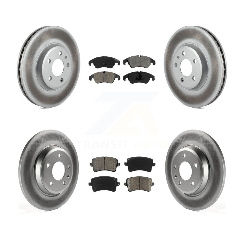 [Avant + Arrière] Kit de disque (revêtu) et plaquette (semi-métallique) de frein pour Audi Q5 A4 Quattro A5 KGS-101032