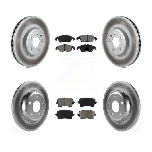 [Avant + Arrière] Kit de disque (revêtu) et plaquette (semi-métallique) de frein pour Audi Q5 A4 Quattro A5 KGS-101032