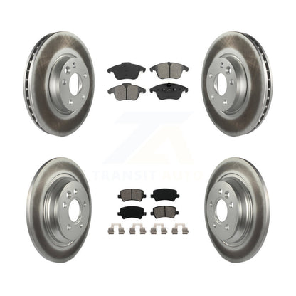 [Avant + Arrière] Kit de disque (revêtu) et plaquette (semi-métallique) de frein pour 2013-2014 Volvo S60 avec 300mm Diameter Rotor KGS-101035