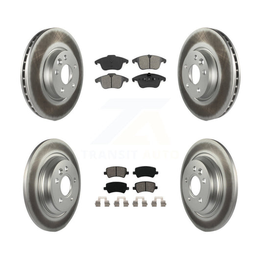 [Avant + Arrière] Kit de disque (revêtu) et plaquette (semi-métallique) de frein pour 2013-2014 Volvo S60 avec 300mm Diameter Rotor KGS-101035