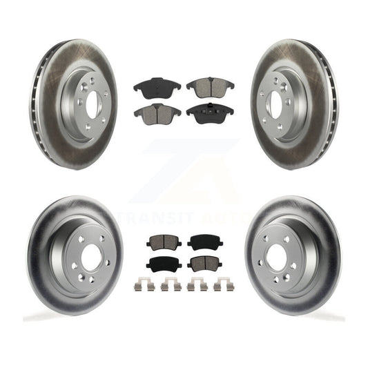 [Avant + Arrière] Kit de disque (revêtu) et plaquette (semi-métallique) de frein pour 2012-2015 Land Rover Range Evoque KGS-101037