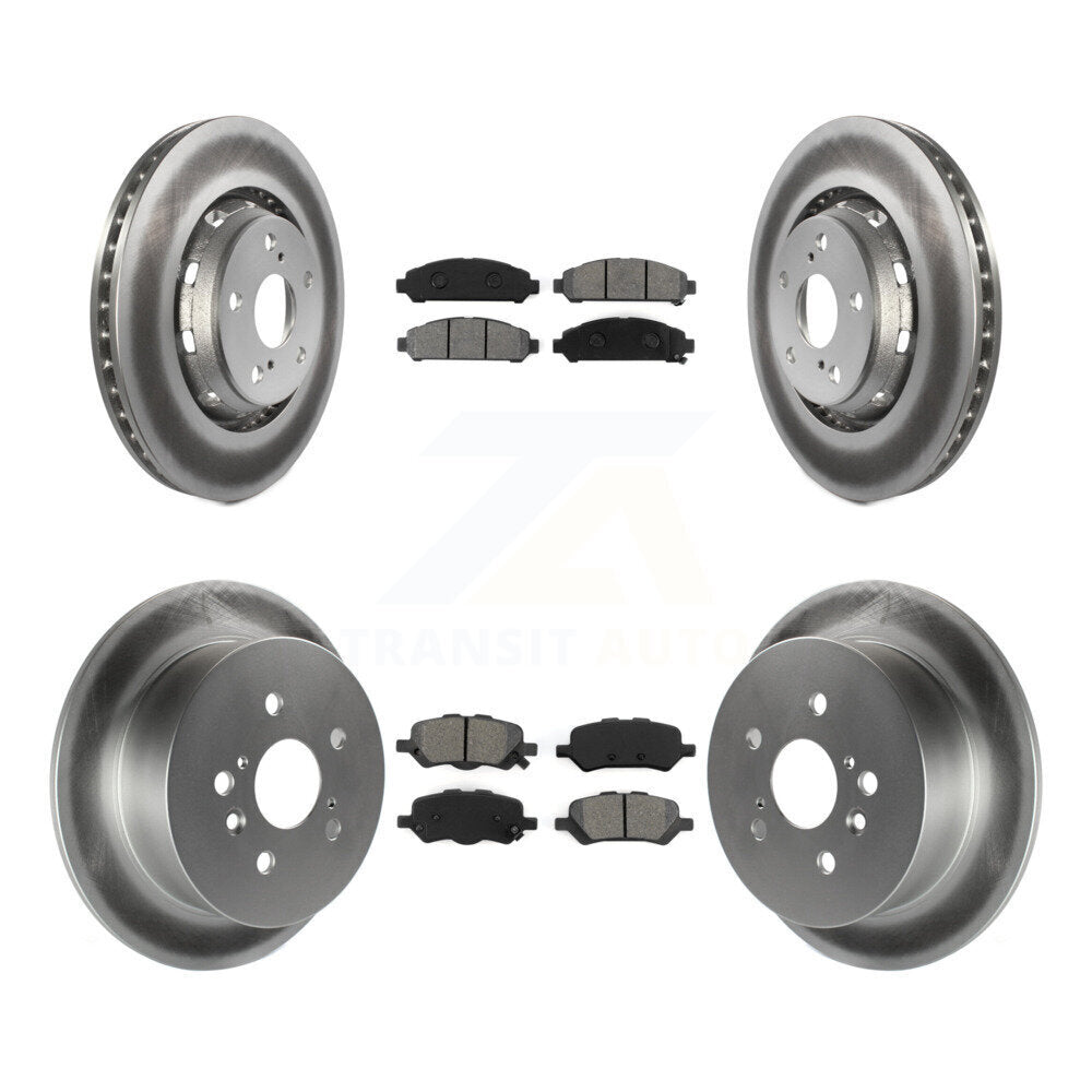 [Avant + Arrière] Kit de disque (revêtu) et plaquette (semi-métallique) de frein pour 2009-2016 Toyota Venza KGS-101038