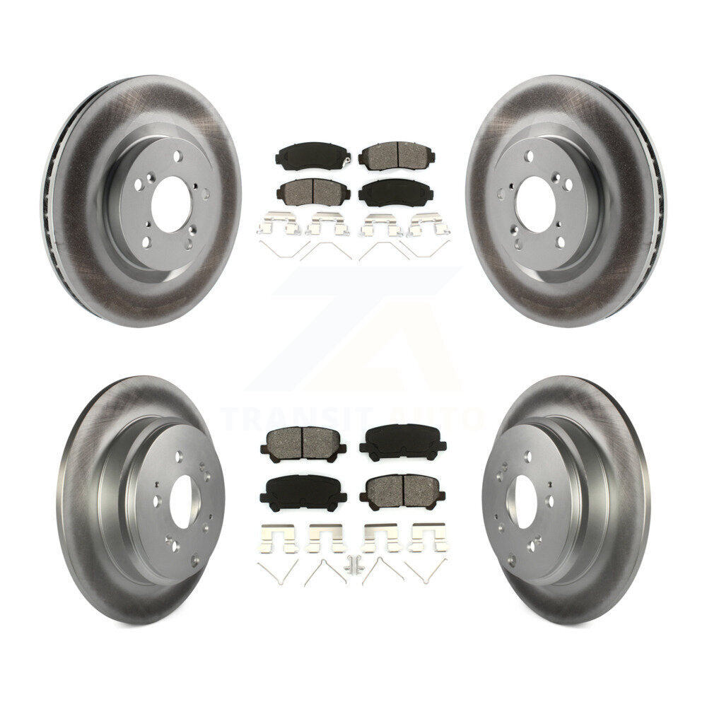 [Avant + Arrière] Kit de disque (revêtu) et plaquette (semi-métallique) de frein pour 2011-2014 Honda Odyssey KGS-101039
