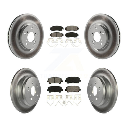 [Avant + Arrière] Kit de disque (revêtu) et plaquette (semi-métallique) de frein pour 2011-2014 Honda Odyssey KGS-101039