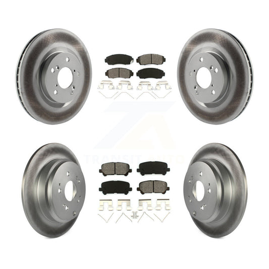 [Avant + Arrière] Kit de disque (revêtu) et plaquette (semi-métallique) de frein pour 2011-2014 Honda Odyssey KGS-101039
