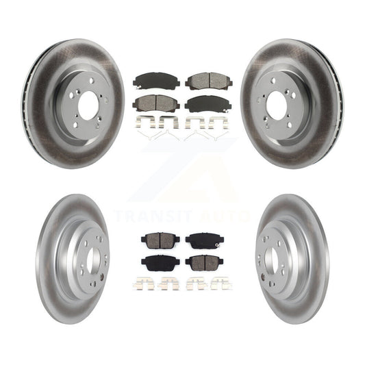 [Avant + Arrière] Kit de disque (revêtu) et plaquette (semi-métallique) de frein pour 2009-2014 Acura TL KGS-101040
