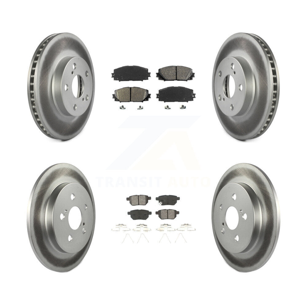 [Avant + Arrière] Kit de disque (revêtu) et plaquette (semi-métallique) de frein pour Toyota Prius Lexus CT200h Plug-In KGS-101042
