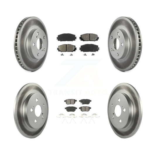 [Avant + Arrière] Kit de disque (revêtu) et plaquette (semi-métallique) de frein pour Toyota Prius Lexus CT200h Plug-In KGS-101042