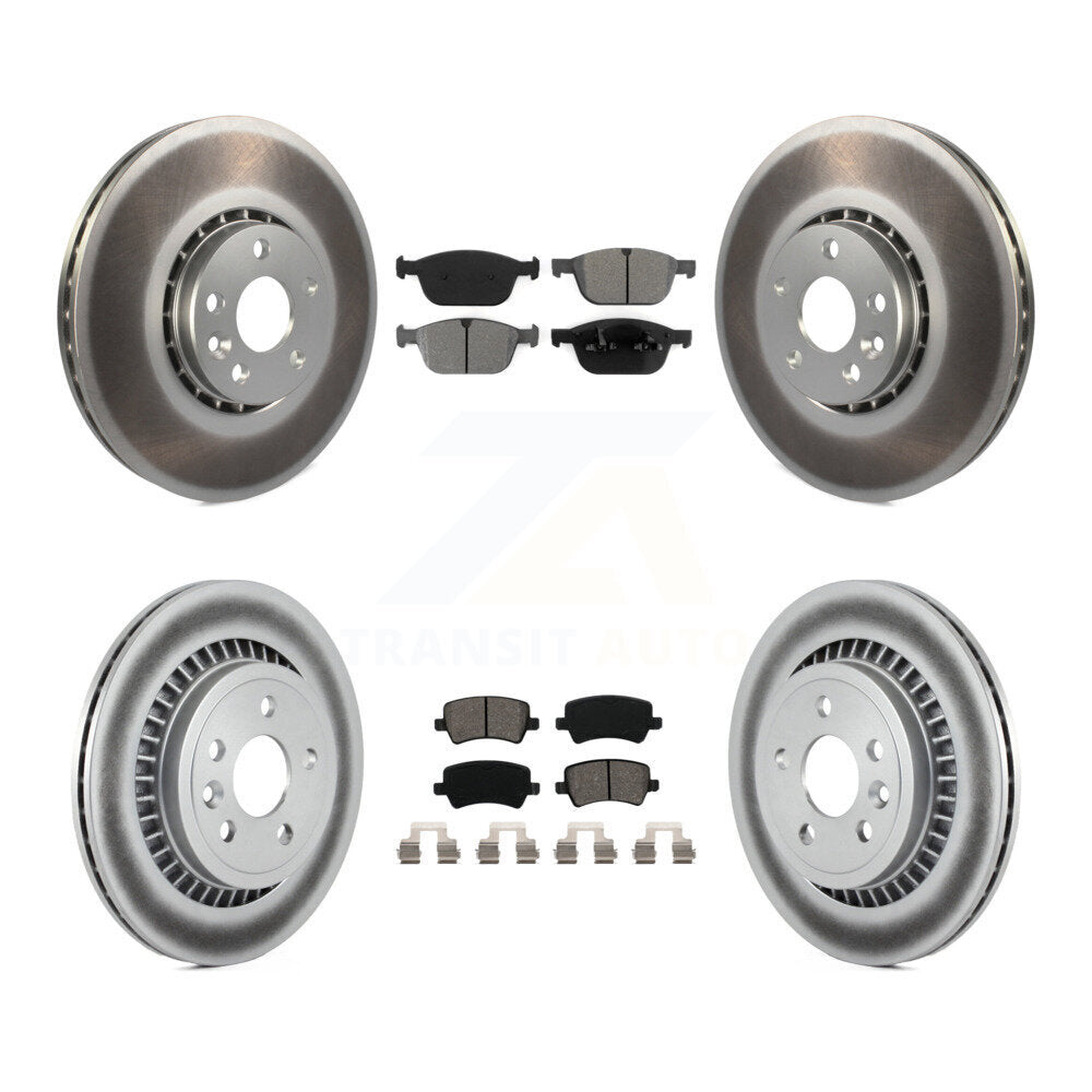 [Avant + Arrière] Kit de disque (revêtu) et plaquette (semi-métallique) de frein pour 2010-2015 Volvo XC60 KGS-101049