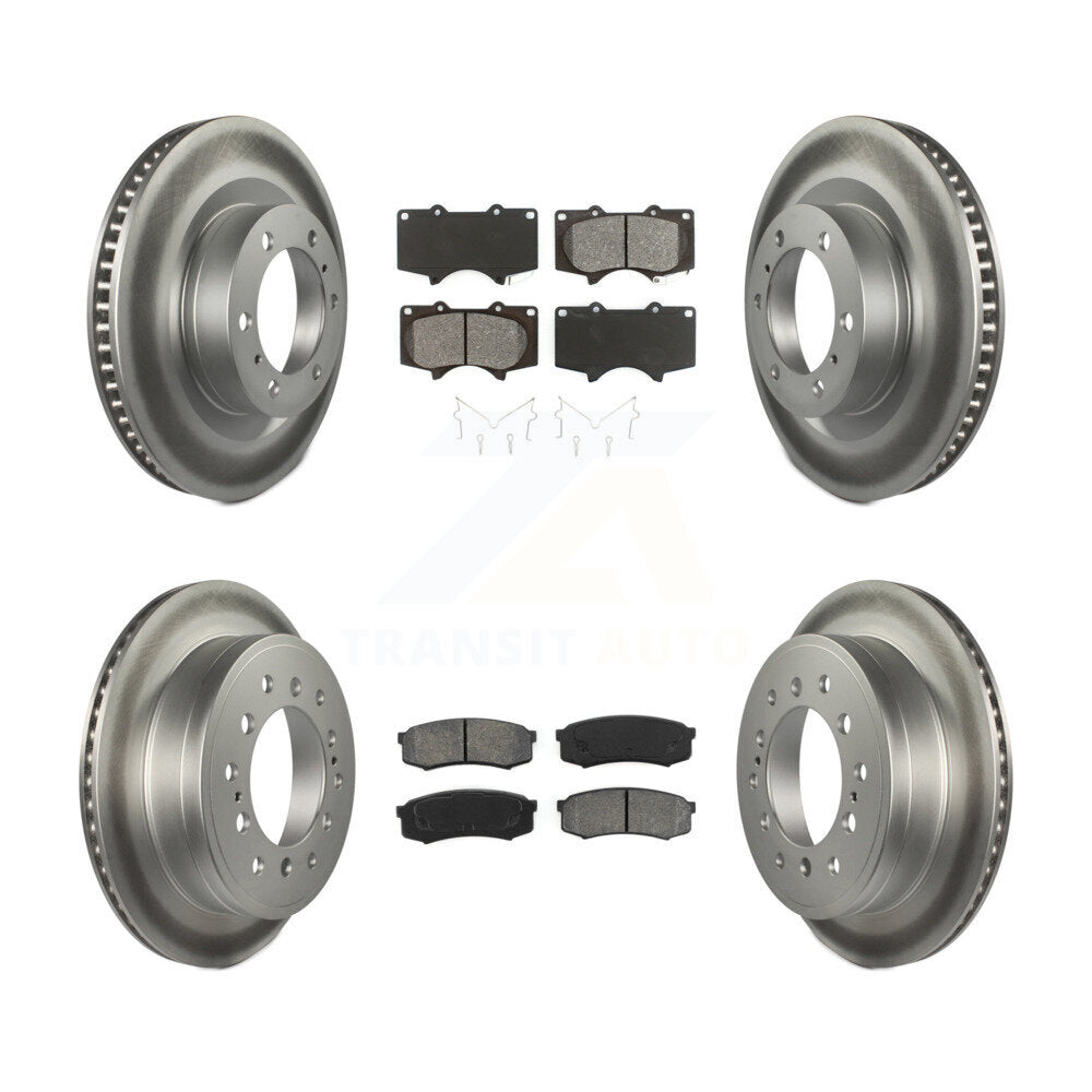 [Avant + Arrière] Kit de disque (revêtu) et plaquette (semi-métallique) de frein pour Toyota 4Runner Lexus GX460 KGS-101051