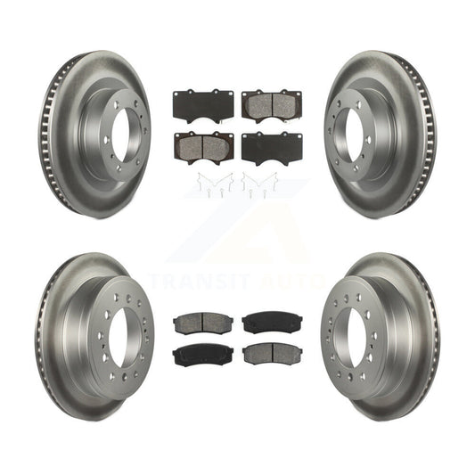 [Avant + Arrière] Kit de disque (revêtu) et plaquette (semi-métallique) de frein pour Toyota 4Runner Lexus GX460 KGS-101051