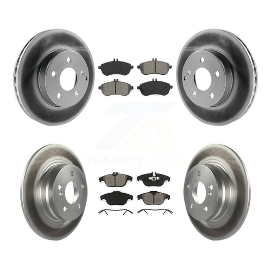 [Avant + Arrière] Kit de disque (revêtu) et plaquette (semi-métallique) de frein pour Mercedes-Benz C300 C250 C230 KGS-101052