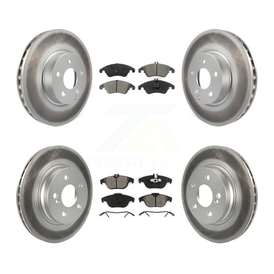 [Avant + Arrière] Kit de disque (revêtu) et plaquette (semi-métallique) de frein pour Mercedes-Benz E350 C300 C350 KGS-101061