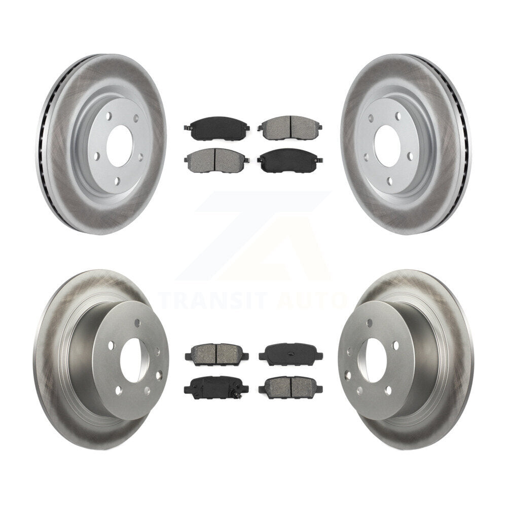 [Avant + Arrière] Kit de disque (revêtu) et plaquette (semi-métallique) de frein pour Nissan Sentra Juke KGS-101067