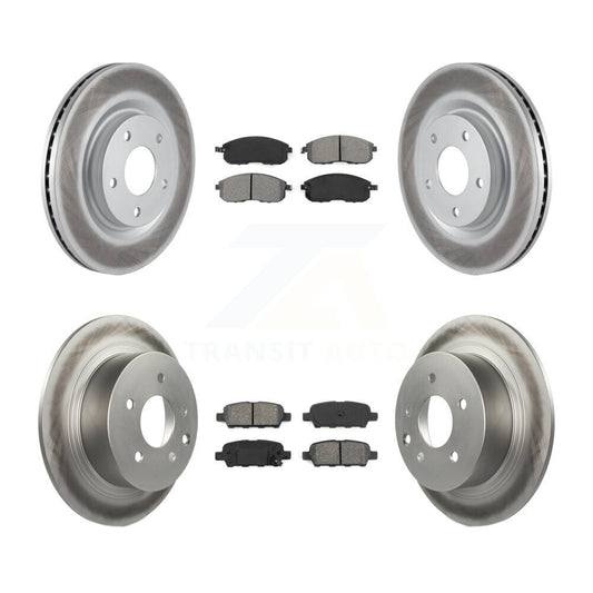 [Avant + Arrière] Kit de disque (revêtu) et plaquette (semi-métallique) de frein pour Nissan Sentra Juke KGS-101067