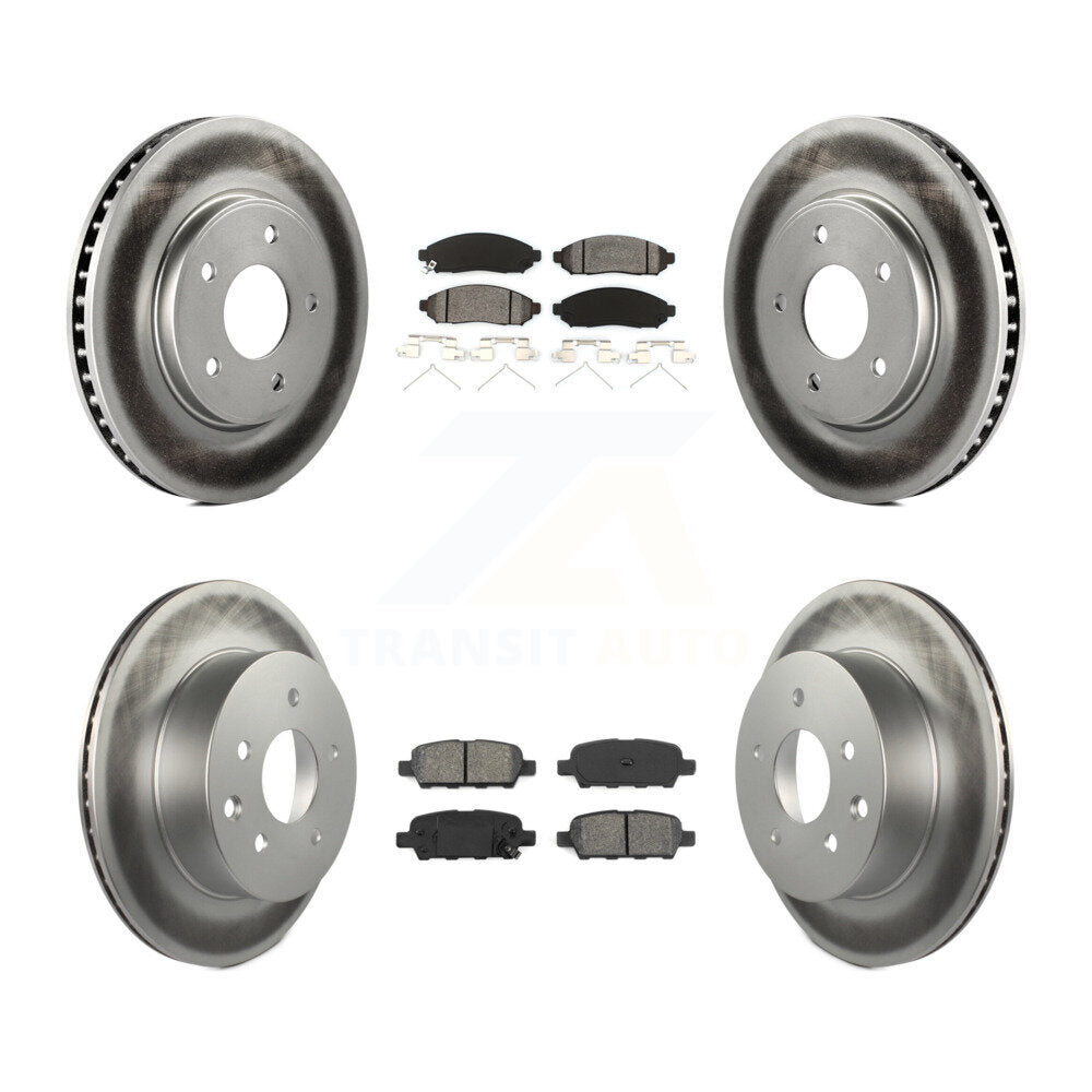 [Avant + Arrière] Kit de disque (revêtu) et plaquette (semi-métallique) de frein pour Nissan LEAF KGS-101068