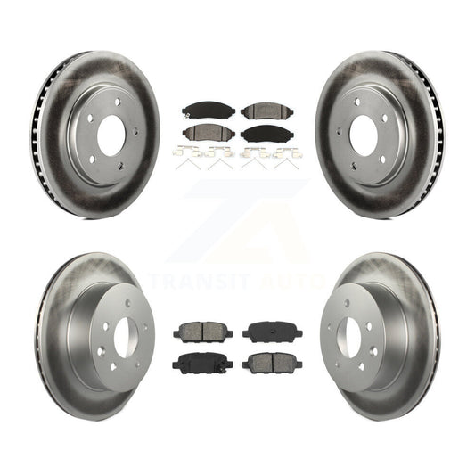 [Avant + Arrière] Kit de disque (revêtu) et plaquette (semi-métallique) de frein pour Nissan LEAF KGS-101068