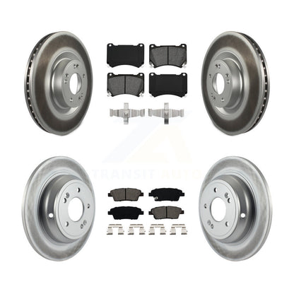 [Avant + Arrière] Kit de disque (revêtu) et plaquette (semi-métallique) de frein pour 2012-2014 Hyundai Genesis 5.0L KGS-101069