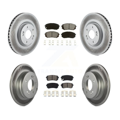 [Avant + Arrière] Kit de disque (revêtu) et plaquette (semi-métallique) de frein pour Hyundai Tucson Kia Cadenza KGS-101073