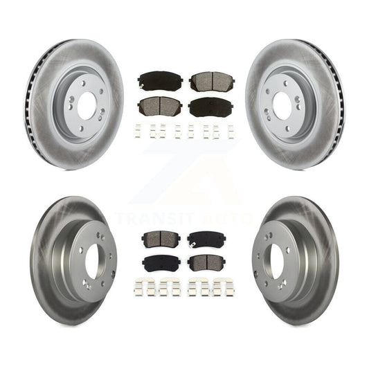 [Avant + Arrière] Kit de disque (revêtu) et plaquette (semi-métallique) de frein pour Hyundai Tucson Kia Cadenza KGS-101073