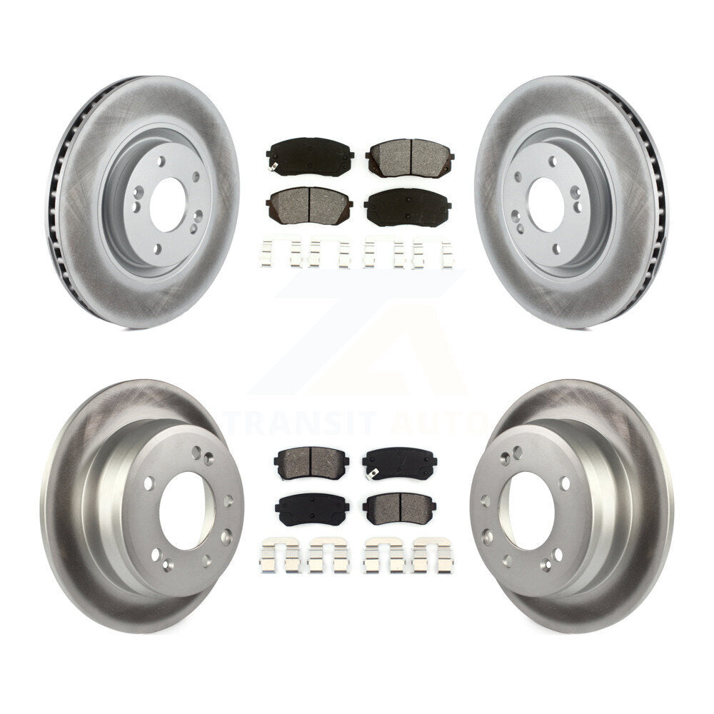 [Avant + Arrière] Kit de disque (revêtu) et plaquette (semi-métallique) de frein pour 2015 Hyundai Tucson FWD avec FUEL CELL EV (FCEV) engine KGS-101074