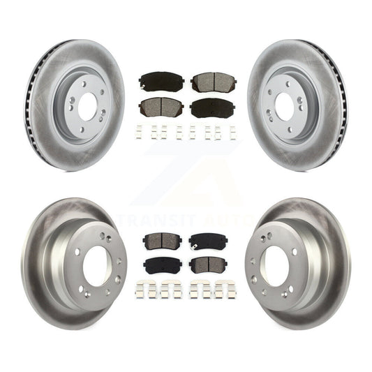 [Avant + Arrière] Kit de disque (revêtu) et plaquette (semi-métallique) de frein pour 2015 Hyundai Tucson FWD avec FUEL CELL EV (FCEV) engine KGS-101074