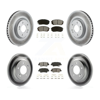 [Avant + Arrière] Kit de disque (revêtu) et plaquette (semi-métallique) de frein pour Hyundai Sonata Kia Cadenza avec Electric Parking KGS-101075