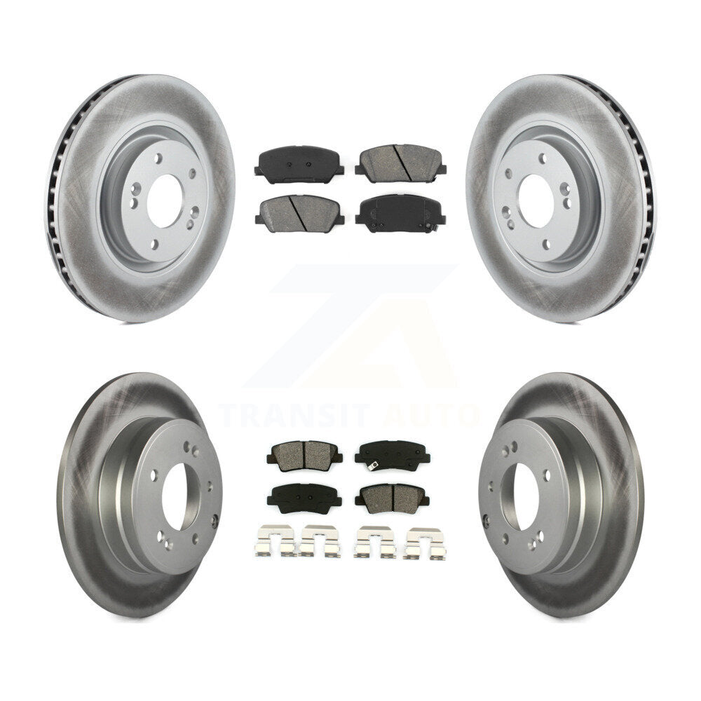 [Avant + Arrière] Kit de disque (revêtu) et plaquette (semi-métallique) de frein pour Kia Optima 2.0L KGS-101076