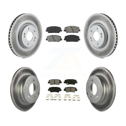 [Avant + Arrière] Kit de disque (revêtu) et plaquette (semi-métallique) de frein pour Kia Optima 2.0L KGS-101076