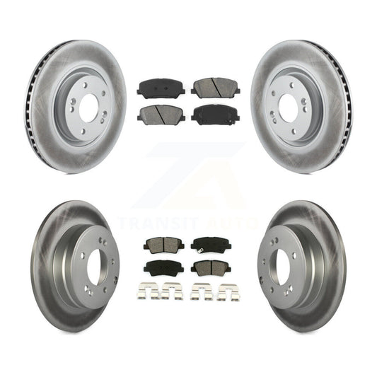 [Avant + Arrière] Kit de disque (revêtu) et plaquette (semi-métallique) de frein pour Kia Optima 2.0L KGS-101076
