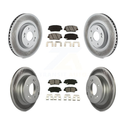 [Avant + Arrière] Kit de disque (revêtu) et plaquette (semi-métallique) de frein pour Hyundai Azera KGS-101078