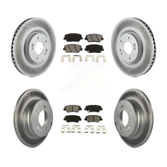 [Avant + Arrière] Kit de disque (revêtu) et plaquette (semi-métallique) de frein pour Hyundai Azera KGS-101078
