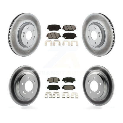 [Avant + Arrière] Kit de disque (revêtu) et plaquette (semi-métallique) de frein pour 2016-2017 Hyundai Azera Limited KGS-101079