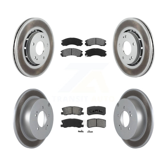 [Avant + Arrière] Kit de disque (revêtu) et plaquette (semi-métallique) de frein pour Mitsubishi Lancer KGS-101081
