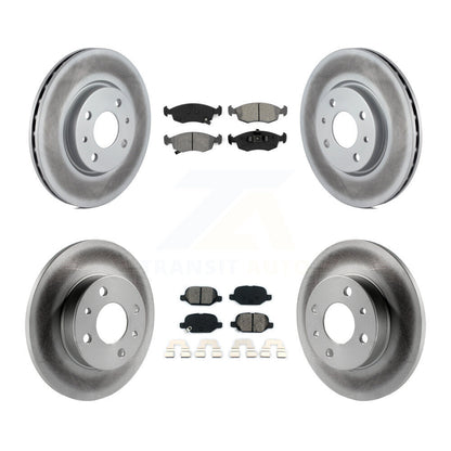 [Avant + Arrière] Kit de disque (revêtu) et plaquette (semi-métallique) de frein pour Fiat 500 KGS-101083