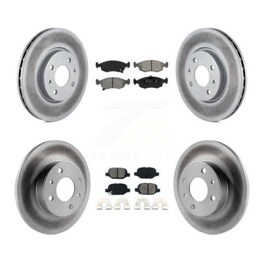 [Avant + Arrière] Kit de disque (revêtu) et plaquette (semi-métallique) de frein pour Fiat 500 KGS-101083