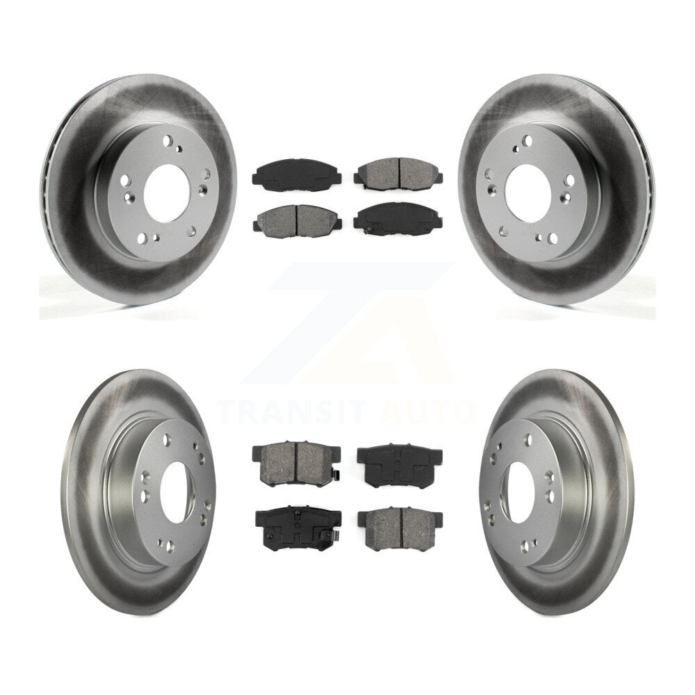 [Avant + Arrière] Kit de disque (revêtu) et plaquette (semi-métallique) de frein pour Honda Civic KGS-101084