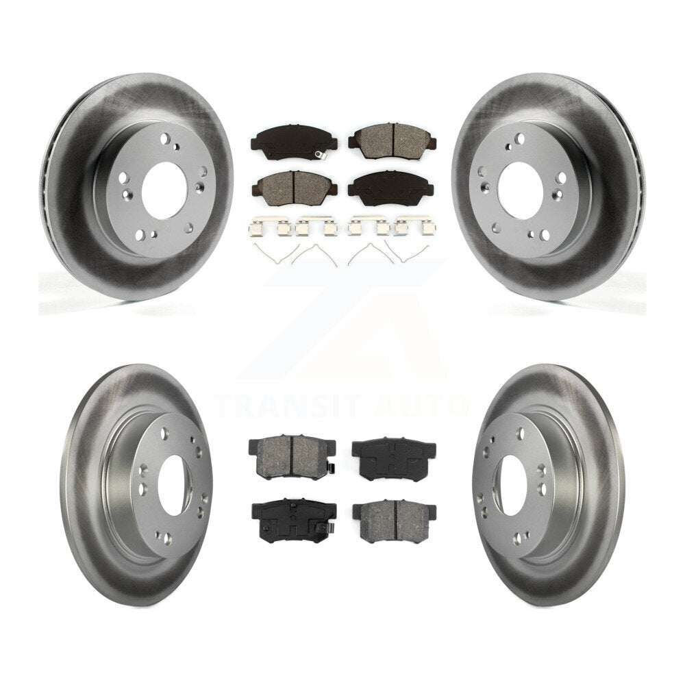 [Avant + Arrière] Kit de disque (revêtu) et plaquette (semi-métallique) de frein pour 2013-2015 Acura ILX 1.5L KGS-101085