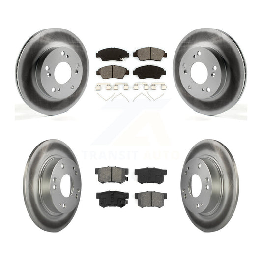 [Avant + Arrière] Kit de disque (revêtu) et plaquette (semi-métallique) de frein pour 2013-2015 Acura ILX 1.5L KGS-101085