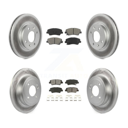 [Avant + Arrière] Kit de disque (revêtu) et plaquette (semi-métallique) de frein pour Hyundai Accent Kia Rio KGS-101086