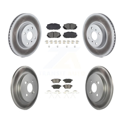 [Avant + Arrière] Kit de disque (revêtu) et plaquette (semi-métallique) de frein pour Toyota Yaris KGS-101087