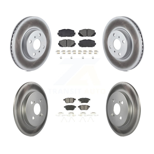 [Avant + Arrière] Kit de disque (revêtu) et plaquette (semi-métallique) de frein pour Toyota Yaris KGS-101087