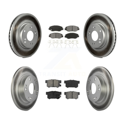 [Avant + Arrière] Kit de disque (revêtu) et plaquette (semi-métallique) de frein pour 2013 Acura ILX 2.0L KGS-101088