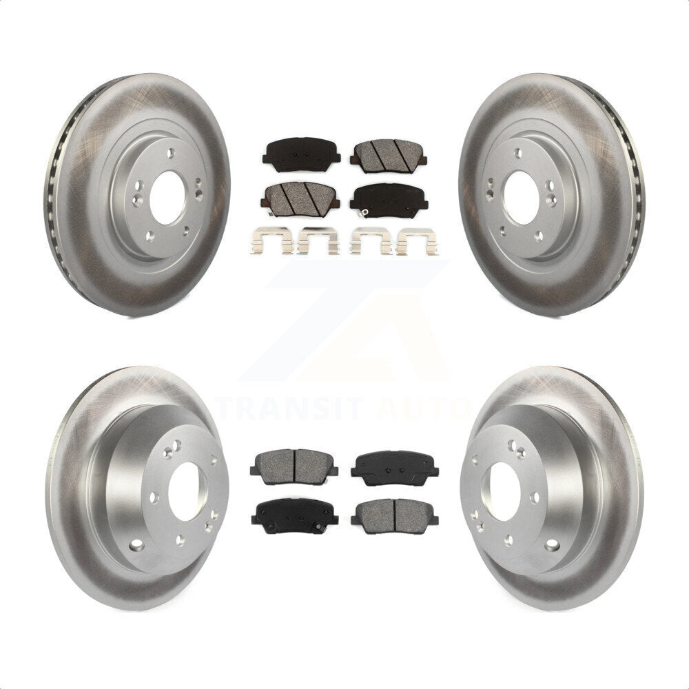 [Avant + Arrière] Kit de disque (revêtu) et plaquette (semi-métallique) de frein pour Hyundai Santa Fe Sport Kia Sorento KGS-101090