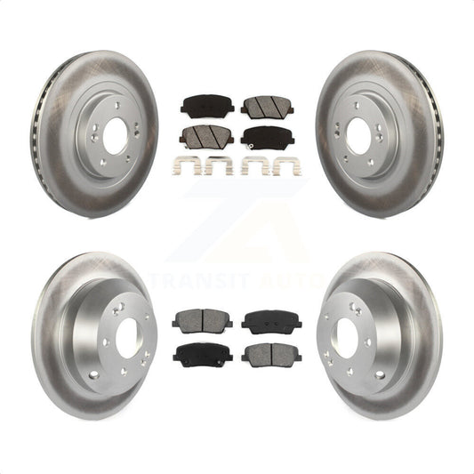 [Avant + Arrière] Kit de disque (revêtu) et plaquette (semi-métallique) de frein pour Hyundai Santa Fe Sport Kia Sorento KGS-101090