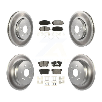 [Avant + Arrière] Kit de disque (revêtu) et plaquette (semi-métallique) de frein pour 2013-2018 Acura RDX KGS-101093